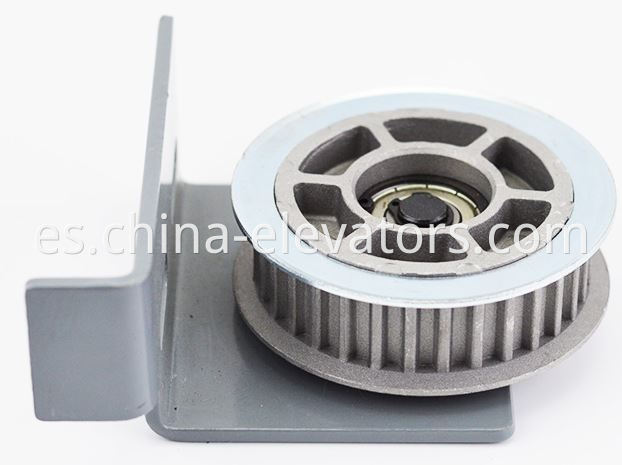 Conjunto de rodillo impulsado por la puerta para ascensores Mitsubishi 32 Dientes con dientes: 6201Z Door Driven Roller Assembly for Mitsubishi Elevators 32 teeth Bearing: 6201Z